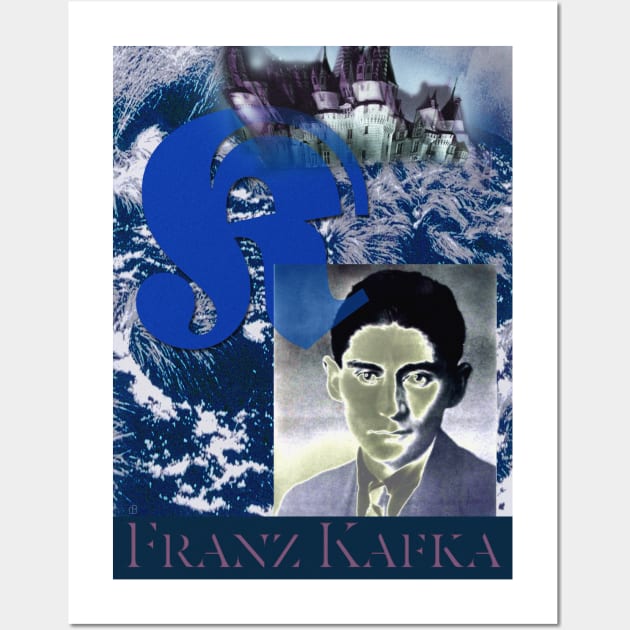 Franz Kafka Collage Portrait 2 - Castle Wall Art by Dez53